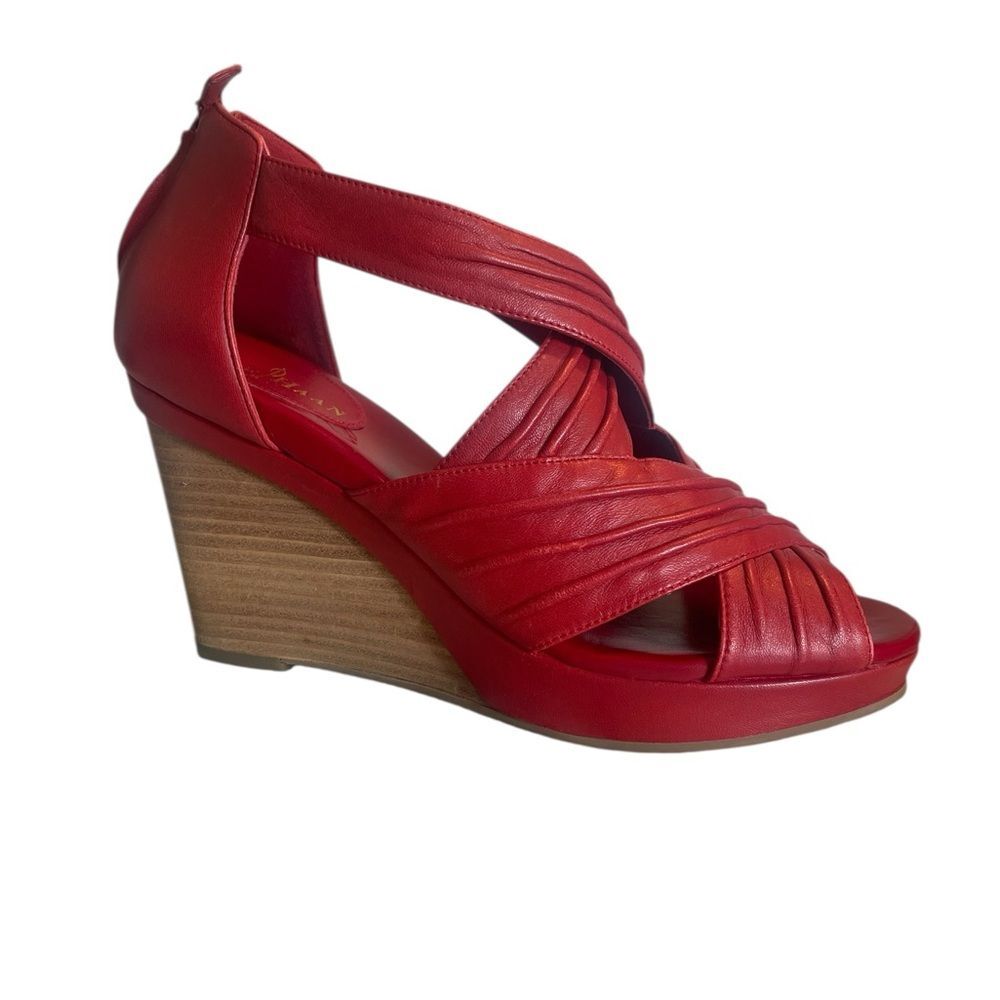 Cole Haan‎ Red Wedge Sandals, Woman’s Size 8